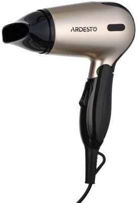 Фен ARDESTO Gemini HD-503T дорожній, 1200 Вт, складана ручка, 2 швидкості, 2 темпер. режими, золотис