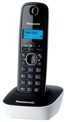 Радіотелефон DECT Panasonic KX-TG1611UAW, чорно-білий