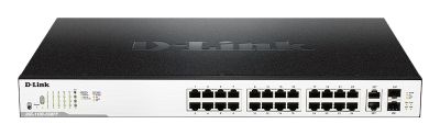 Комутатор D-Link DGS-1100-26MPP 24xGE PoE, 518Вт, EasySmart