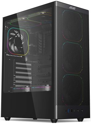 Корпус 2E GAMING  Iconic V8210B  без БЖ, 1xUSB3.0, 1х USB 2.0, 1xUSB Type-C, 4x120мм ARGB, VGA 325мм