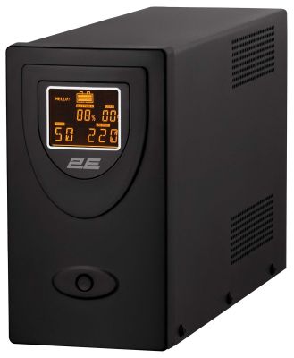 Джерело безперебійного живлення 2E DD2000, 2000VA/1200W, LCD, RJ45, USB, 2xSchuko