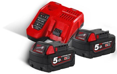 Набір акумулятора та зарядного пристрою Milwaukee M18 NRG-502С 2х5А·год Redlithium M18 ЗП M12-18FC
