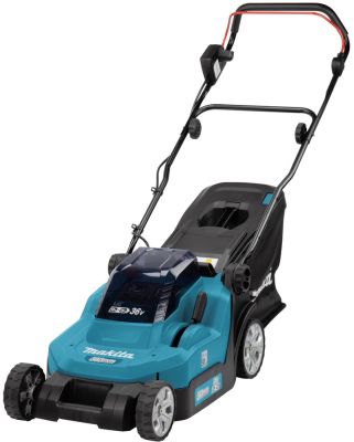 Газонокосарка акумуляторна Makita LXT DLM 18+18В акб 2х4А·год 38см 40л 20-75мм 14.5кг
