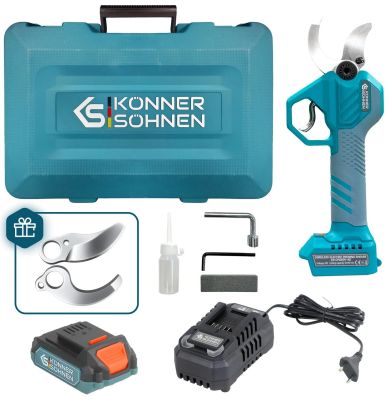 Секатор акумуляторний Konner&amp;Sohnen KS CPS20V-40 CASE 20В акб 1х2А·год d 20-40мм ЗП кейс 1.0кг