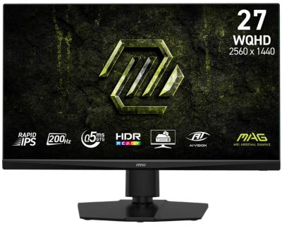 Монітор MSI 27" MAG 272QPF-E20 2xHDMI, DP, Audio, IPS, 2560x1440, 200Hz, 0.5ms, sRGB 127%, G-SYNC, F