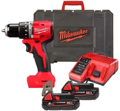 Шурупокрут-дриль акумуляторний Milwaukee BLPDRC-202C 18В 2х2А·год 60.5Нм 0·1700об/хв ЗП M12-18C кейс