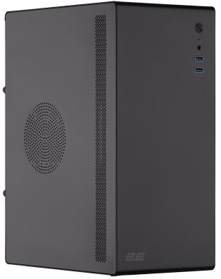 Корпус 2E Credo V200B-400 з БЖ 2E ATX400, 2xUSB3.0, 1x80мм, VGA 250мм, mATX, чорний