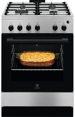 Плита Electrolux газова, 59л, 60x60см, чавун, нерж