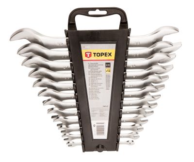 Ключі гайкові TOPEX, двосторонні, CrV, 6-32мм, набір 12шт