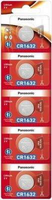 Батарейка Panasonic літієва CR1632 блістер, 5 шт.
