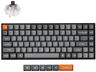 Keychron Mechanical keyboard K2 Max 84 keys, K Brown, WL/BT/USB-A, RGB, black