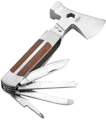 Мультитул Neo Tools, 11в1, молоток, сокира, гайковий ключ, рулетка, викрутка SL і PH, скребок, пила,