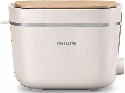 Тостер Philips Series Eco Conscious Edition 830Вт, кришка від пилу, пластик, білий