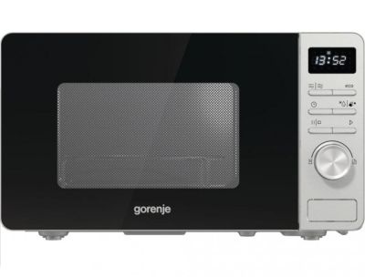 Мікрохвильова піч Gorenje, 23л, міх. управл., 800Вт, гриль, дисплей, нерж
