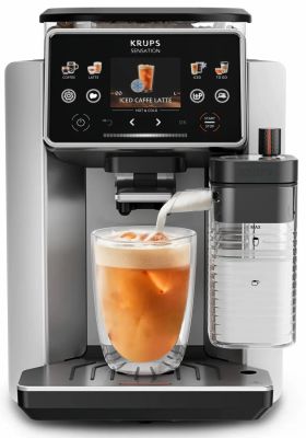 Кавомашина Krups Sensation Elite Hot &amp; Cold 1.7л, зерно, автомат.капучинатор, авторецептів - 30, сір