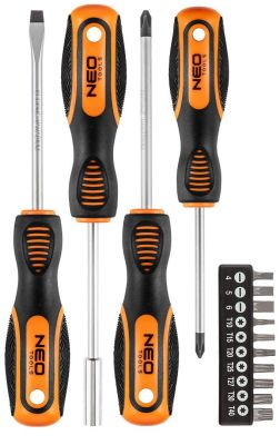 Викрутки Neo Tools 10 біт, SL,PH,Torx, сталь CrV, набір 14шт