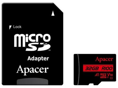 Карта пам'яті Apacer microSD  32GB C10 UHS-I R100MB/s + SD