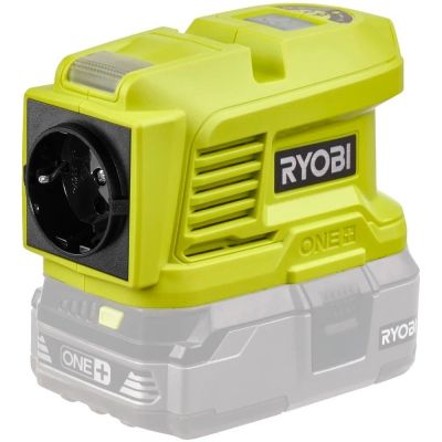 Інвертор напруги акумуляторний Ryobi ONE+ RY18BI150A-0 18В 150/300Вт розетка 1х220В рознім 2хUSB 0.3