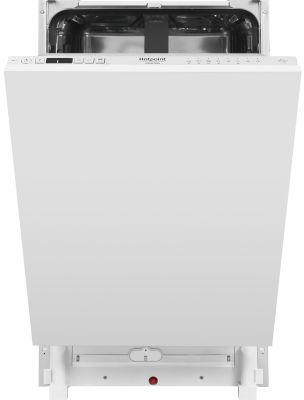 Посудомийна машина Hotpoint вбудована, 10компл., E, 45см, дисплей, 3й кошик, білий