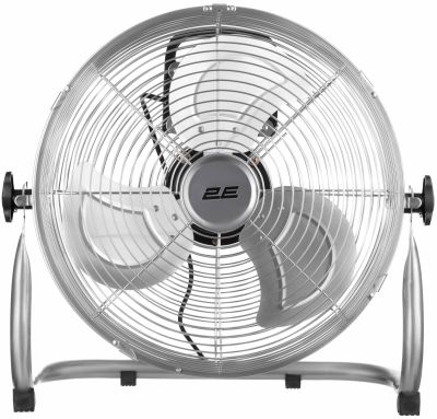 Вентилятор підлоговий 2E PowerWind 30C професійний, 30см, 60Вт, кнопки, двигун мідь 100%, срібний