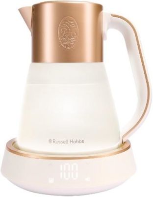 Електрочайник Russell Hobbs Calm, 1.7л, скло, біло-мідний