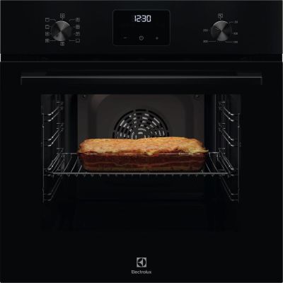 Духова шафа Electrolux електрична, 65л, A, дисплей, конвекція, телескопічні напрямні, чорний