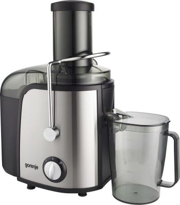 Соковитискач Gorenje відцентрований 800Вт, чаша-1.1л, жмих-1.5л, жолоб на ціле яблуко, пластик/метал