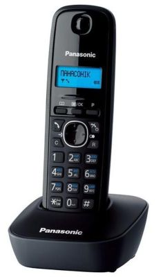 Радіотелефон DECT Panasonic KX-TG1611UAH, чорно-сірий