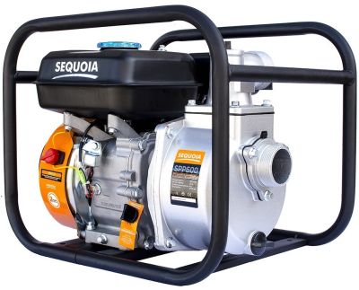 Мотопомпа бензинова SEQUOIA SPP600 для чистої води, 5.15кВт/7.0к.с., 600л/хв, висота 30м, частки 5мм