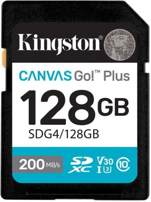Карта пам'яті Kingston SD  128GB C10 UHS-I U3 V30 R200MB/s