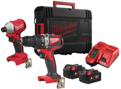 Набір із двох акумуляторних інструментів Milwaukee M18 BLPP2A3-502X 18В шурупокрут-дриль M18 BLPD2 г