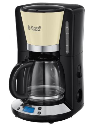 Кавоварка Russell Hobbs крапельна Colours Plus 1.25л, мелена, чорно-бежевий