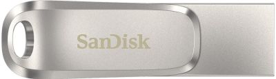 Накопичувач SanDisk   64GB USB 3.1 Type-A + Type-C Dual Drive Luxe Срібний