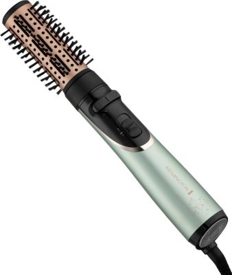 Фен-щітка Remington Botanicals, 800Вт, 2 режими, іоніз-я, оберт., хол. обдув, кераміка, м'ятно-чорни
