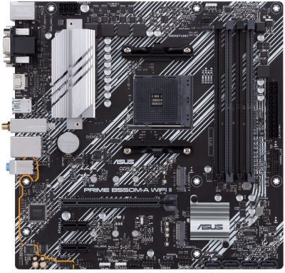 Материнcька плата ASUS PRIME B550M-A WIFI II sAM4 B550 4xDDR4 M.2 HDMI DP D-Sub Wi-Fi BT mATX