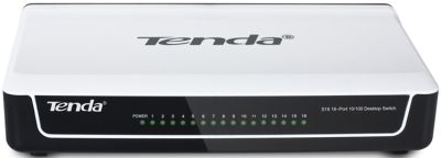 Комутатор TENDA S16 16xFE, Некерований