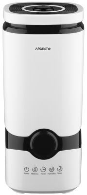 Зволожувач повітря ARDESTO USH-M-LCD-4L-W ультразвуковий, 40м2, 4л, 300мл/г, електр. кер-ння, пульт