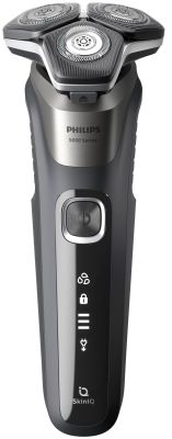 Бритва електр. Philips роторна Series 5000, 9Вт,  бритв.головок-3, Li-Ion, сух.+волог., тример, сіри