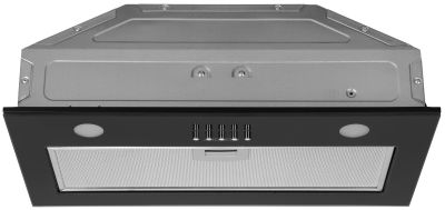 Витяжка ARDESTO вбудована HFI-F900GBL, 52см, 700м3ч,  скло, 2х1Вт LED, кнопкове, чорний