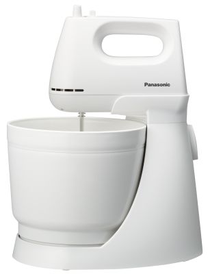 Міксер Panasonic стаціонарний 175Вт, насадки-4, чаша-пластик, 3л, білий