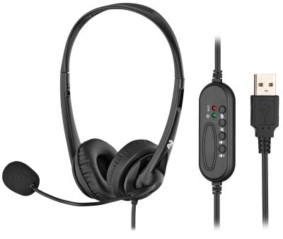 Гарнітура ПК стерео On-ear 2E CH11 USB, omni-mic, 2м, чорний