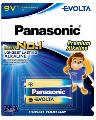 Батарейка Panasonic Evolta лужна 6LR61(6LF22, MN1604, MX1604, Крона) блістер, 1 шт.