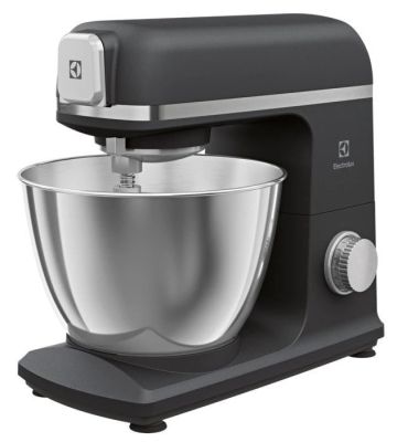Кухонна машина Electrolux, 1200Вт, чаша-метал, корпус-метал, насадок-3, чорний