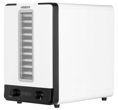 Сушарка для продуктів ARDESTO 550Вт, піддонів - 10+1x3см, макс - 70°С, сітка для ягід, пластик, біли