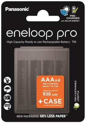Акумулятор Panasonic Eneloop NI-MH  Pro AAA 930 4 шт, з кейсом для зберігання