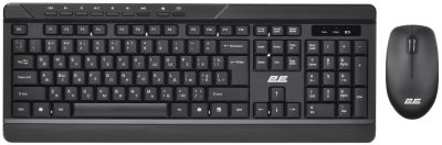 Комплект клавіатура та миша 2E MK410 WL, EN/UK/RU, чорний