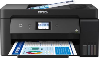 БФП ink color A3 Epson EcoTank L14150 38_24 ppm Fax ADF Duplex USB Ethernet Wi-Fi 4 inks Black Pigme
