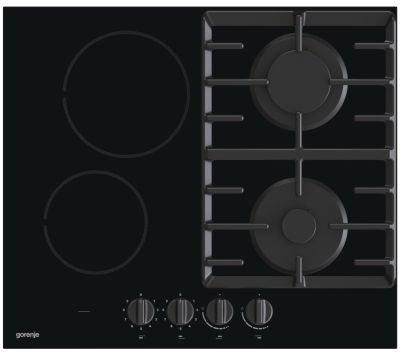 Варильна поверхня Gorenje комбінована (2 газ + 2 склокерам. ), 60см, чорний