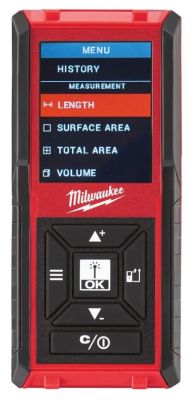 Далекомір лазерний Milwaukee LDM45, 0.05-45м, ±2мм, 2AАA IP54 0.11кг