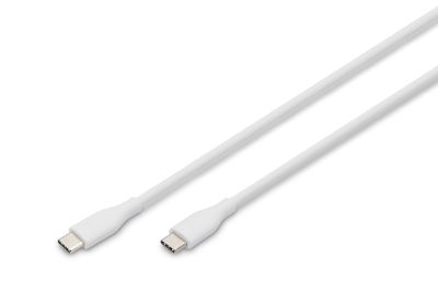 Кабель DIGITUS USB-C > USB-C заряджання/синхронізації, USB 2.0, 60W, силіконовий, 2м, білий